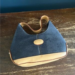 Denim blue shoulder purse